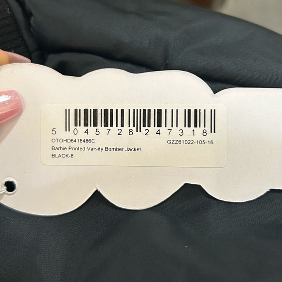 NWT Barbie + Boohoo Barbie Varsity Jacket - Picture 8 of 11